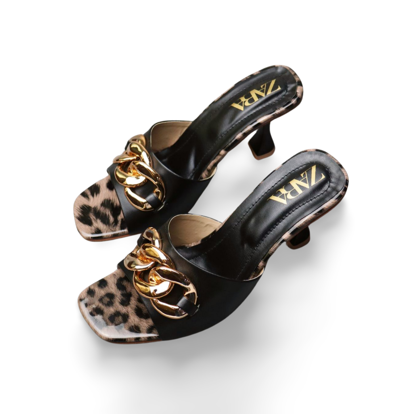 Leopard block heel sandals best sale