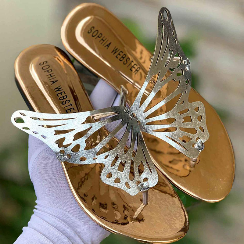 Beautiful Butterfly Flat Slippers