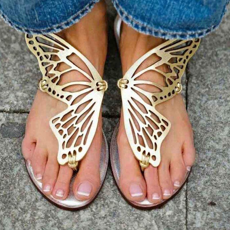 Beautiful Butterfly Flat Slippers