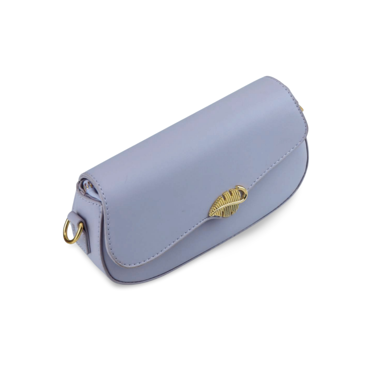 Luxurious Crossbody Bag with Gold Leaf Accents-art 2004