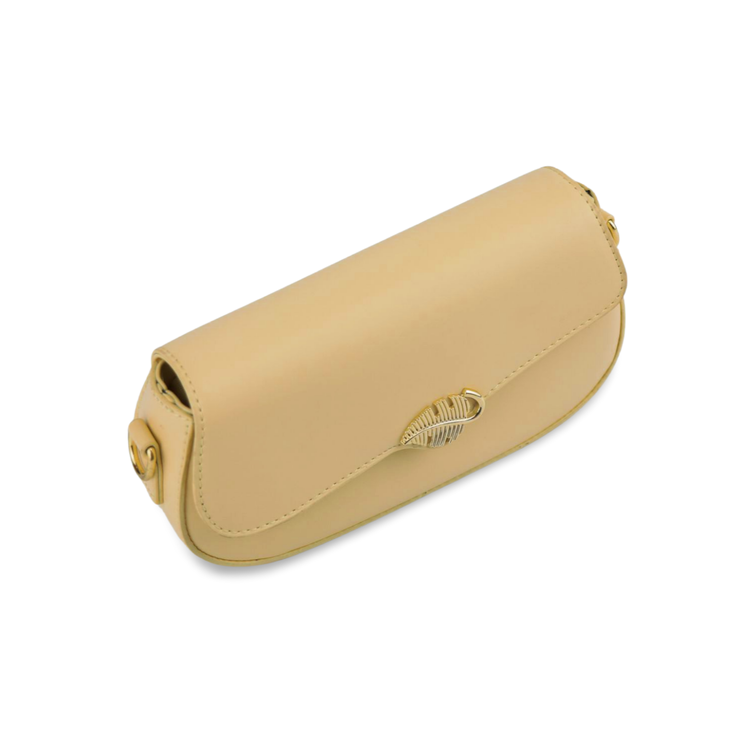 Luxurious Crossbody Bag with Gold Leaf Accents-art 2004
