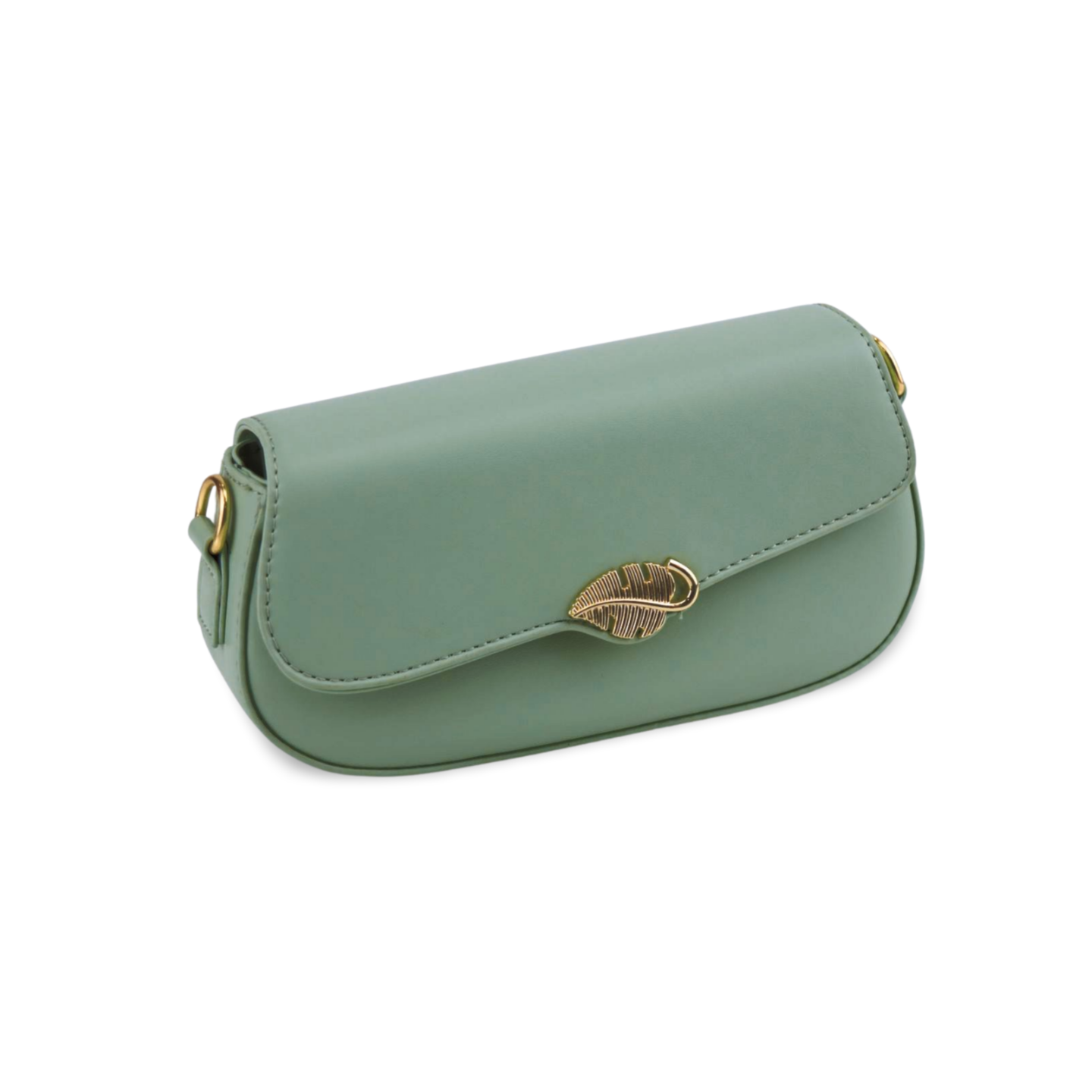 Luxurious Crossbody Bag with Gold Leaf Accents-art 2004