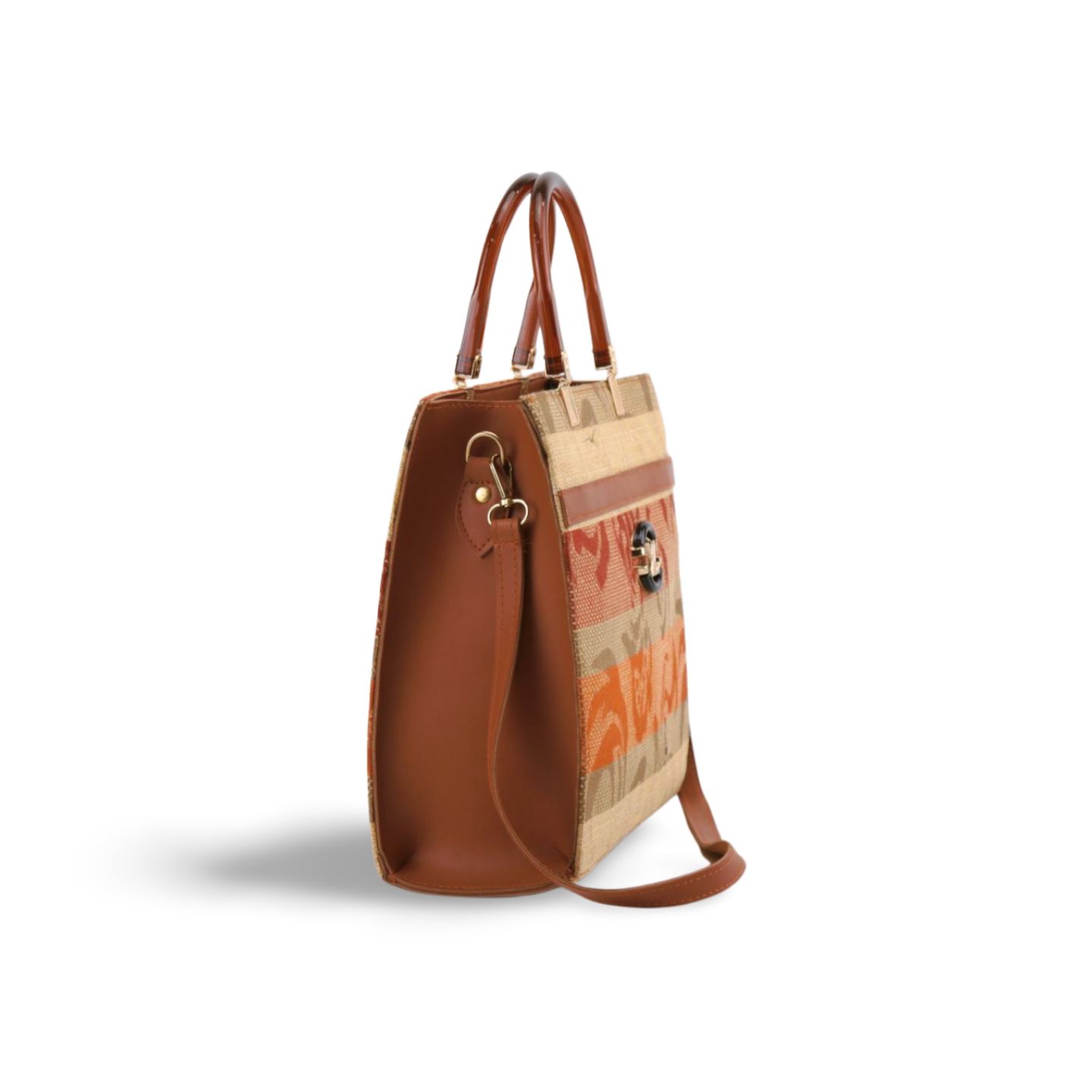 Stylish Striped Top Handle Handbag for Everyday Use