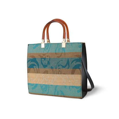 Stylish Striped Top Handle Handbag for Everyday Use