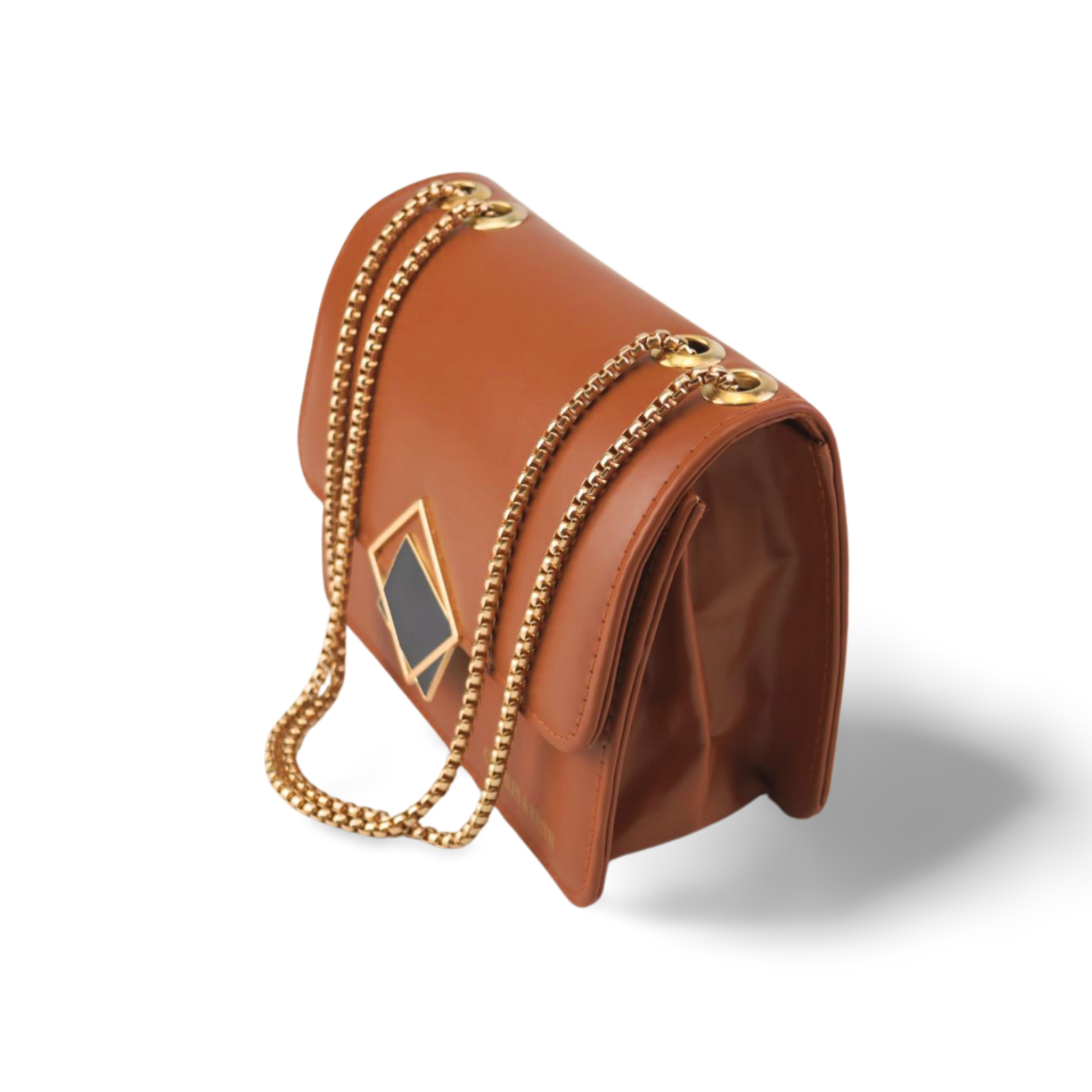 Latest fashion Crossbody Bag with Gold Chain and Square Buckle
