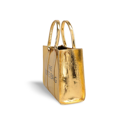 Luxurious and Eye-Catching Shiny Gold Tote Bag For Women