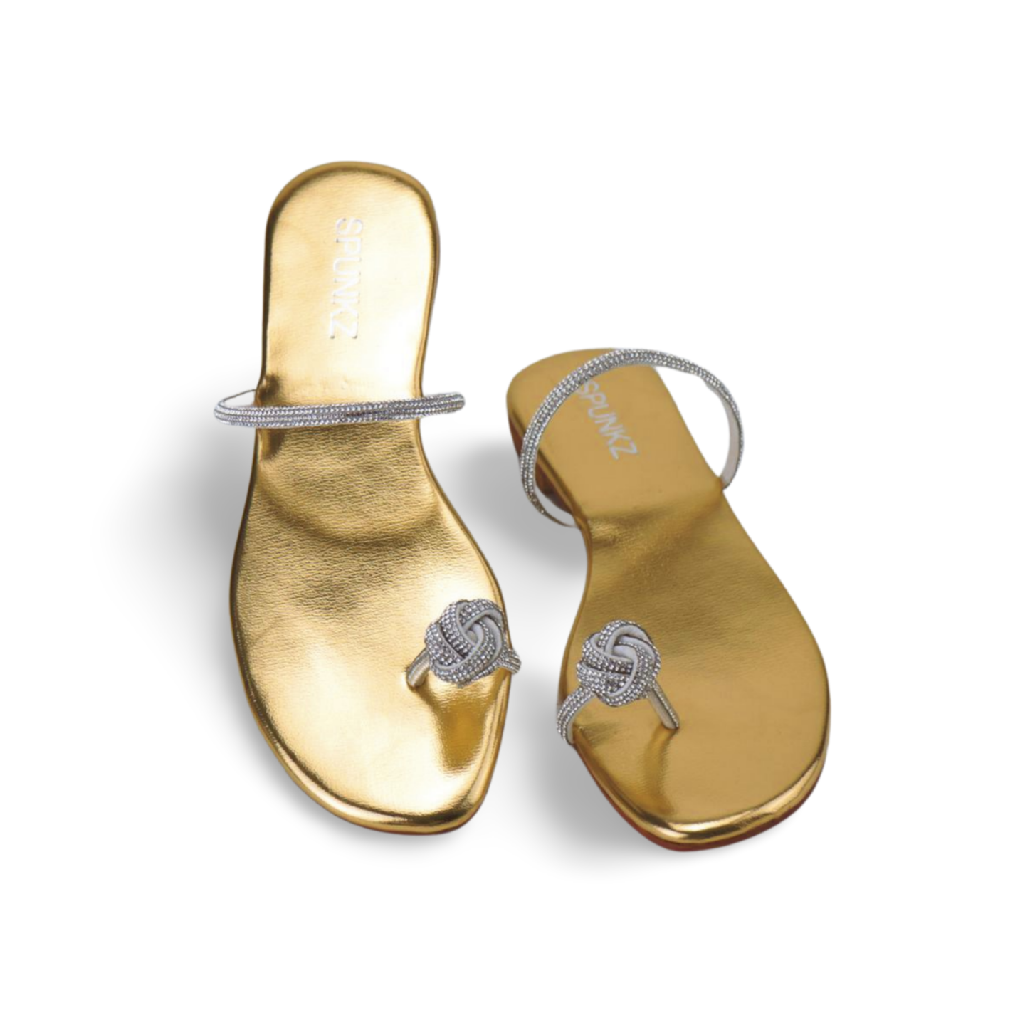 Women's Rhinestone Toe-Ring Flat Sandals
