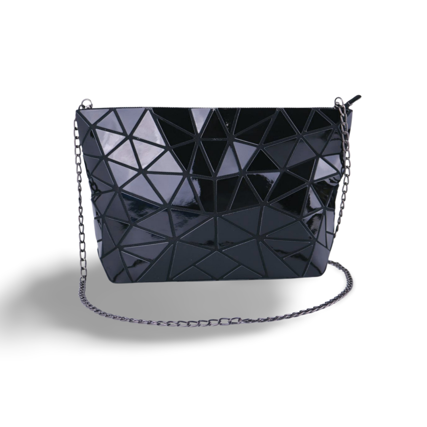 High-Quality Luminous Geometric Holographic Crossbody Bag With Chain for Women