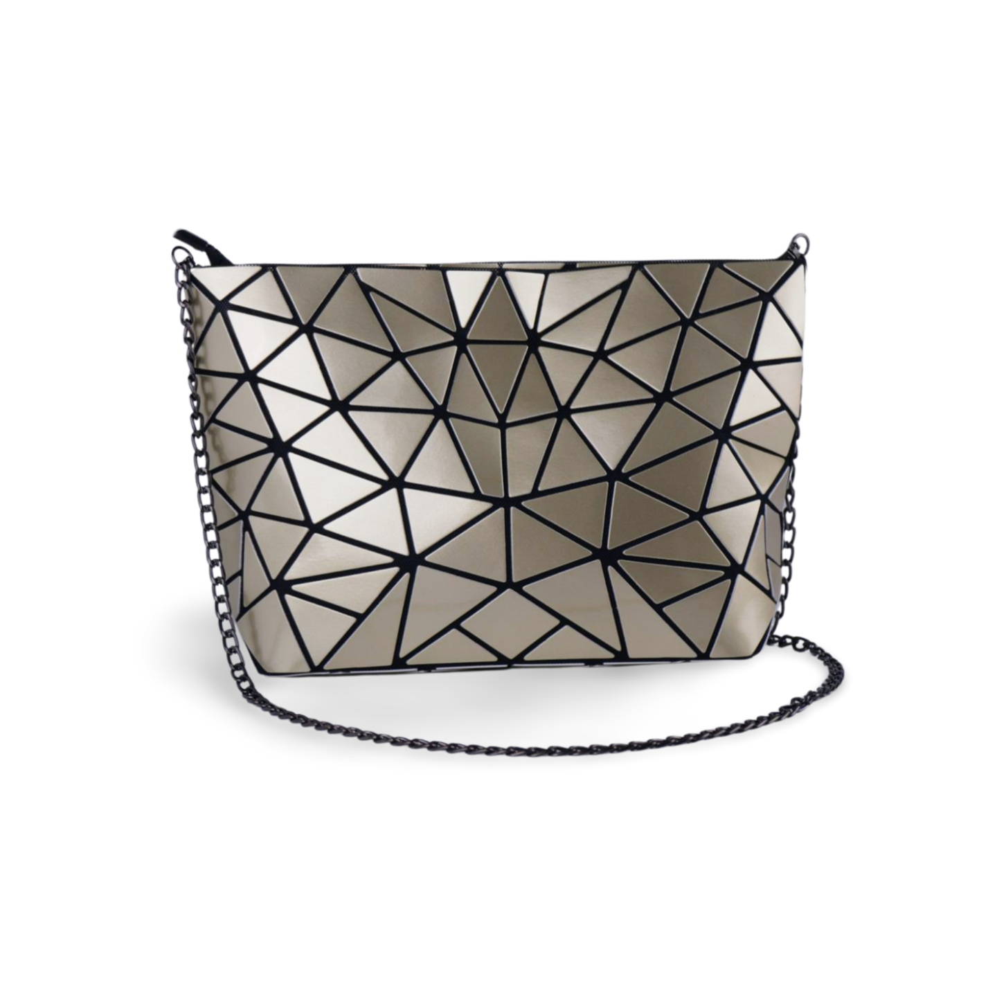 High-Quality Luminous Geometric Holographic Crossbody Bag With Chain for Women