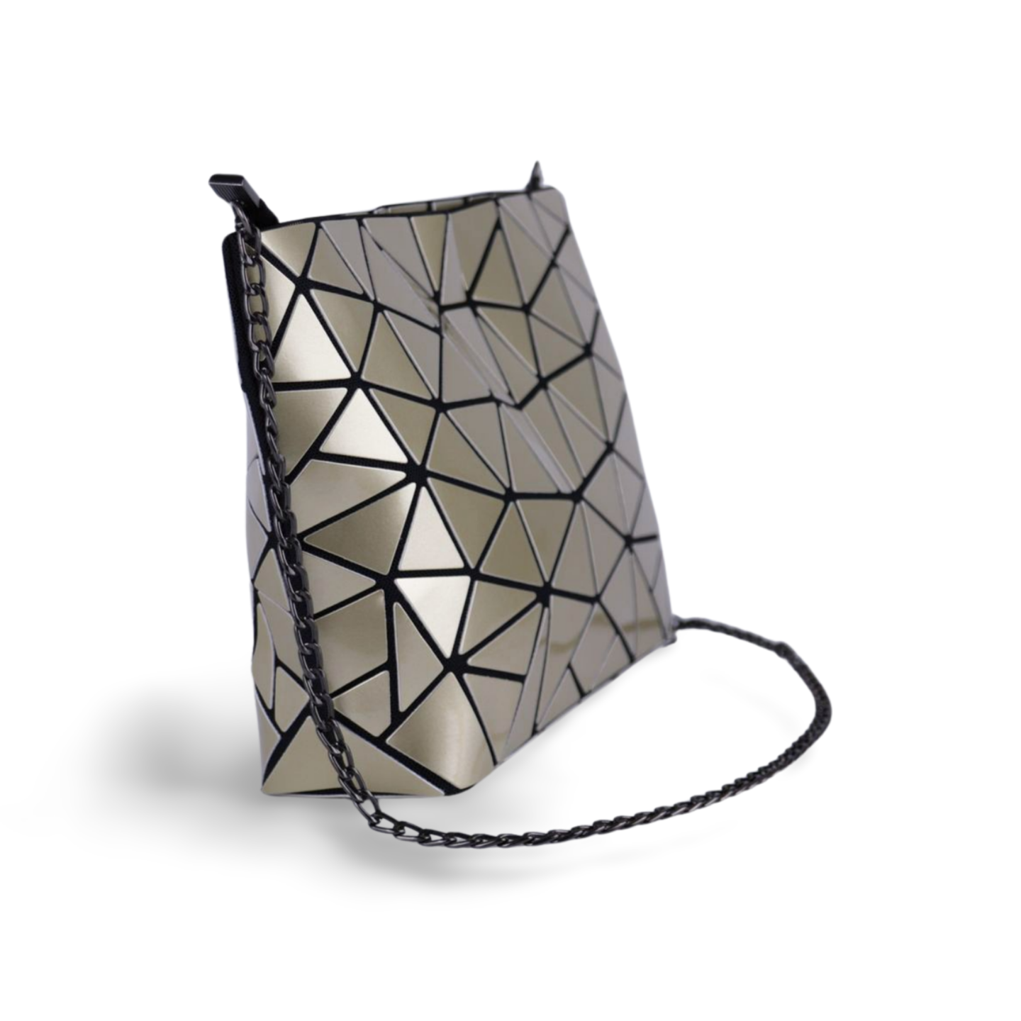 High-Quality Luminous Geometric Holographic Crossbody Bag With Chain for Women