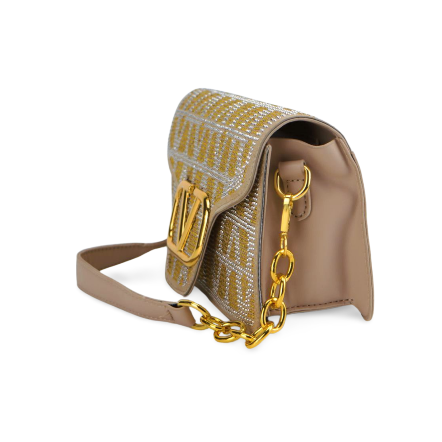 Sparkly Rhinestone Crossbody Bag with Detachable Strap
