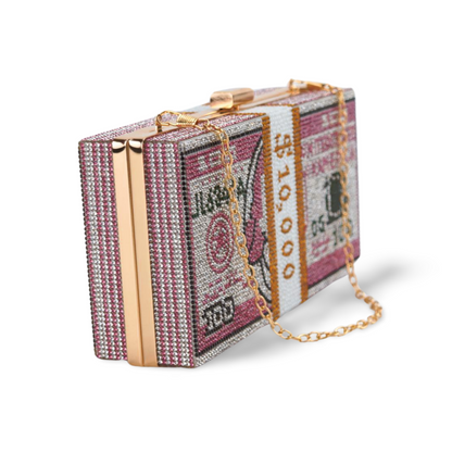 Sparkling Dollar Cash Clutch Bag | Unique Party Purse