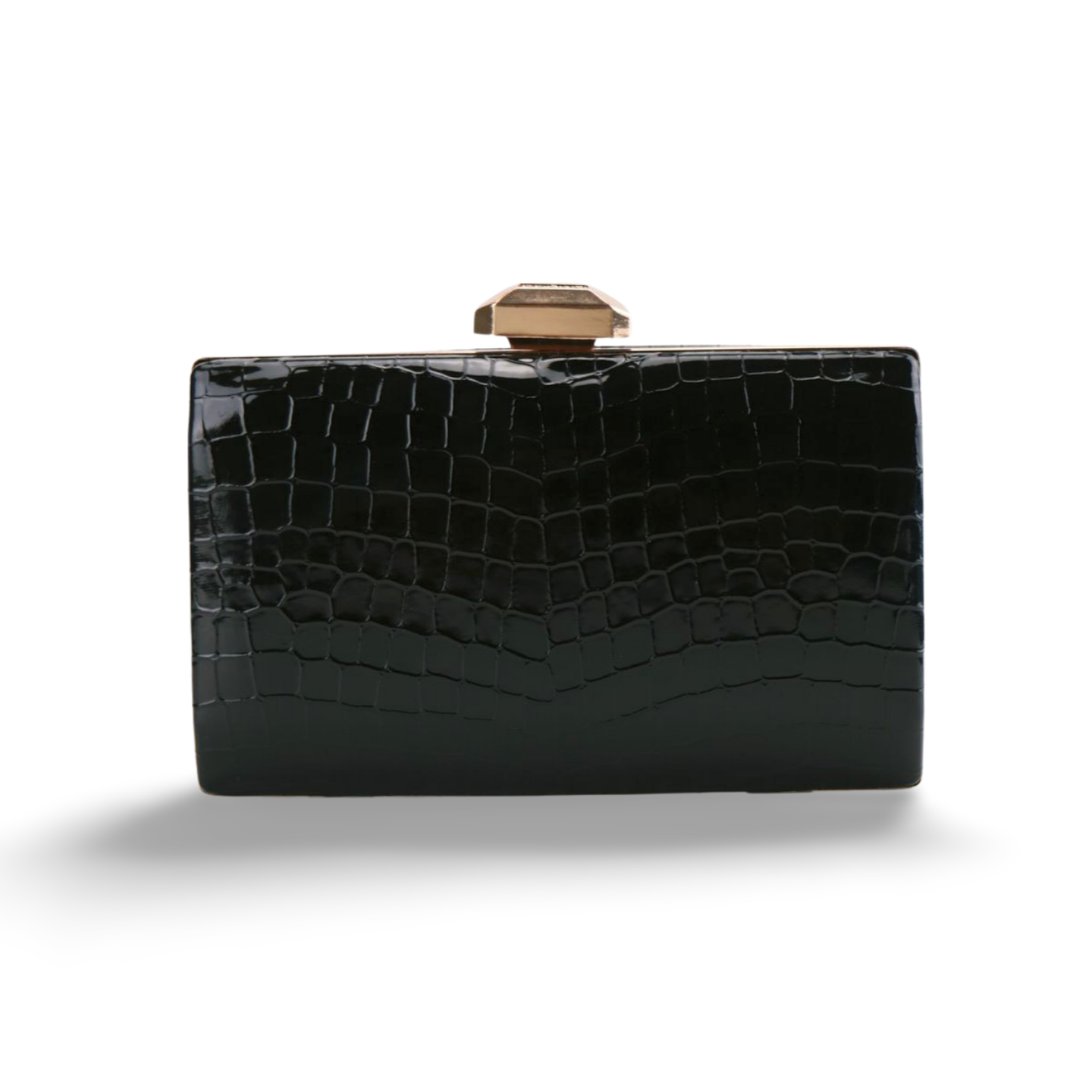 Croc Skin Textured Faux Leather Clutch Bag For Women