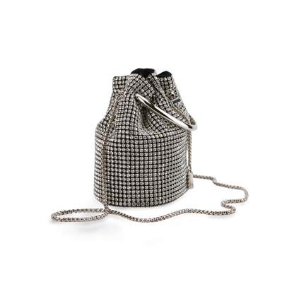 Sparkling Rhinestone Embellished Bucket Bag