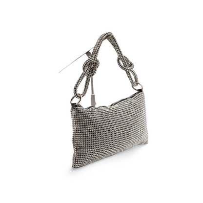 Sparkly Diamond Rhinestone Purse with Knotted Handles
