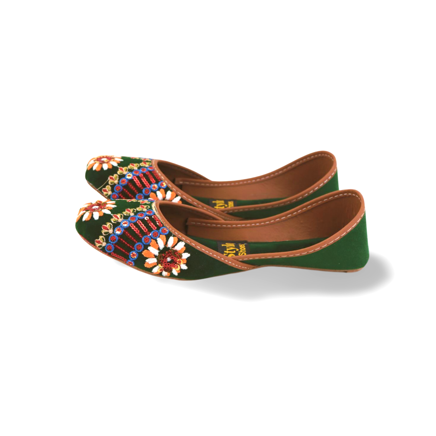 Velvet Soft Padded Flower embroidered Fancy Khussa Jutti For Women