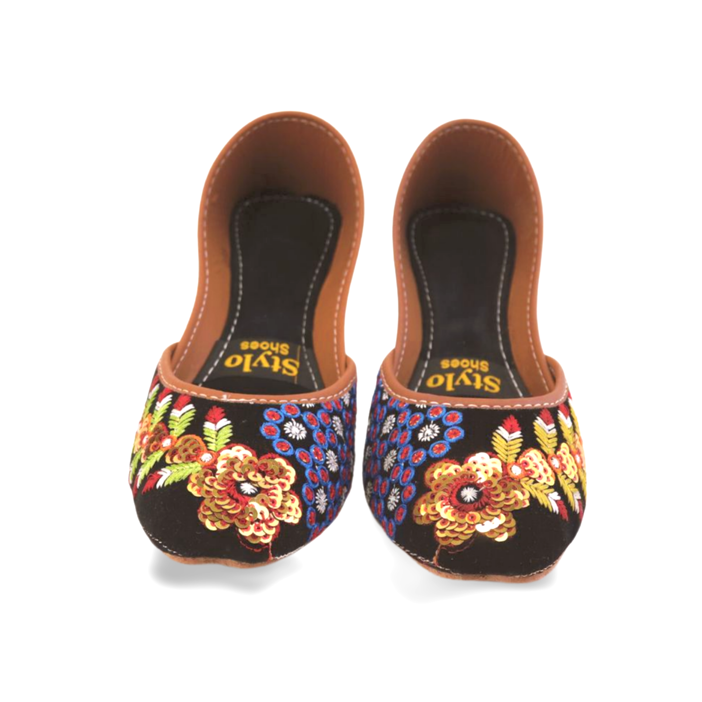 Stylish Velvet Embroidered Khussa for Girls - Traditional Pakistani Footwear with a Modern Twist