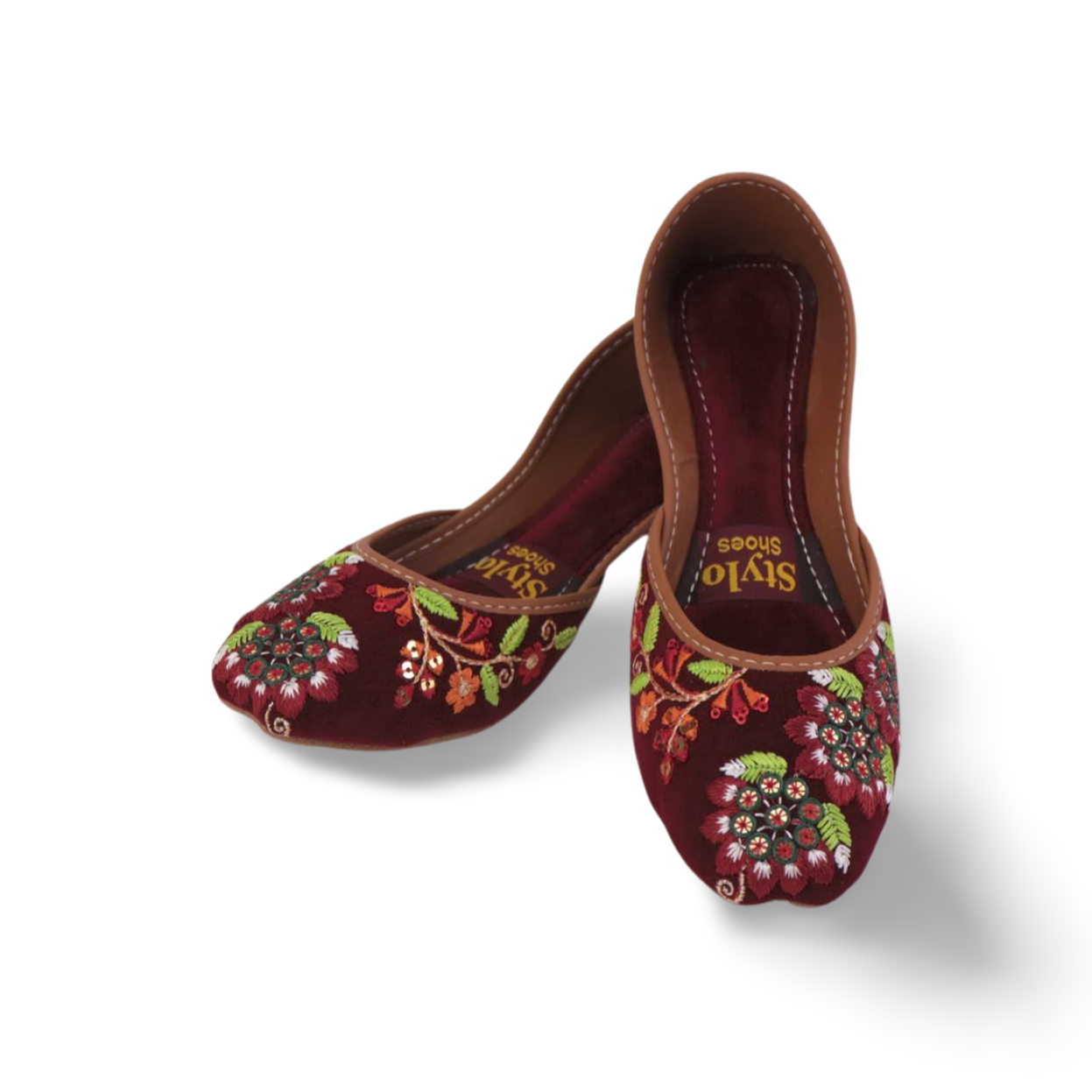 Women's Floral Embroidered Khussa Shoes  - Stylish and Comfortable for Any Occasion