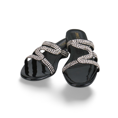 Women's Dress Sandals with Crystal Embellishments