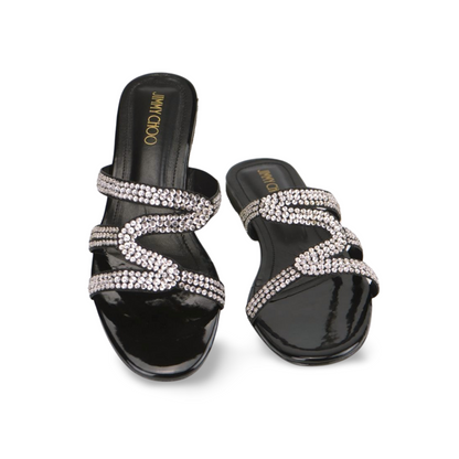 Women's Dress Sandals with Crystal Embellishments