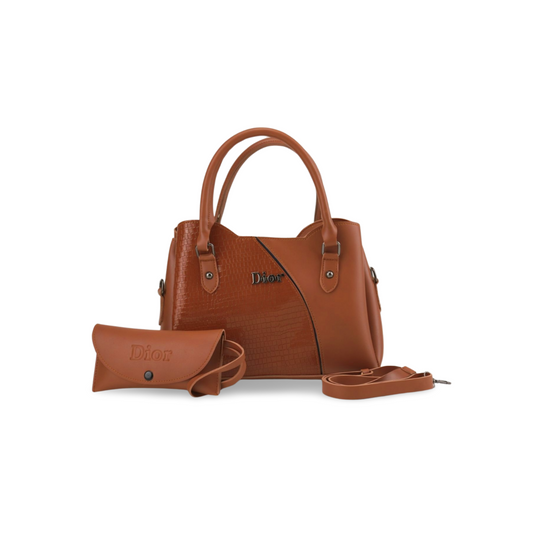 Stylish Pu Leather Crossbody Handbag with Detachable Mini Clutch