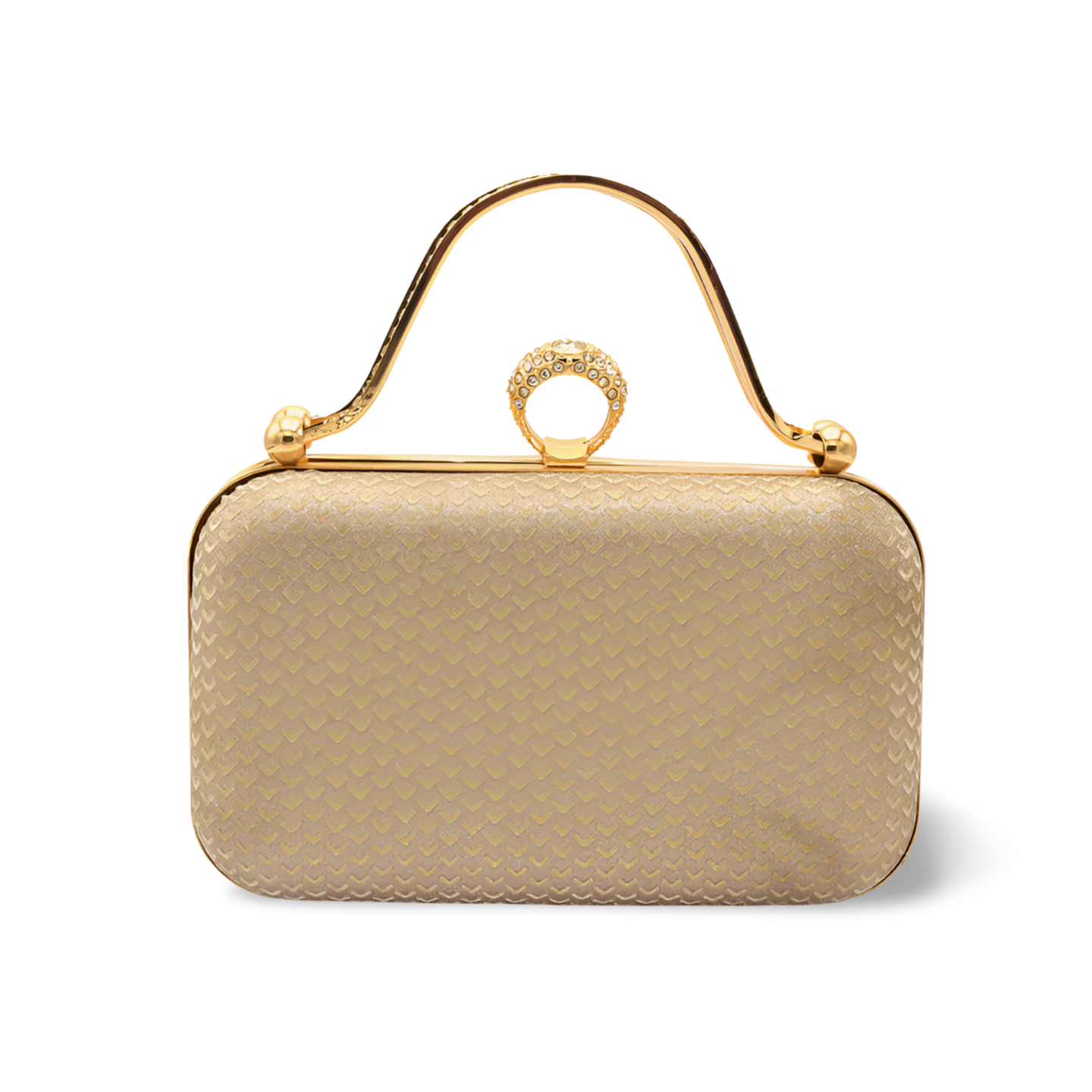 Gold clutch hot sale with strap
