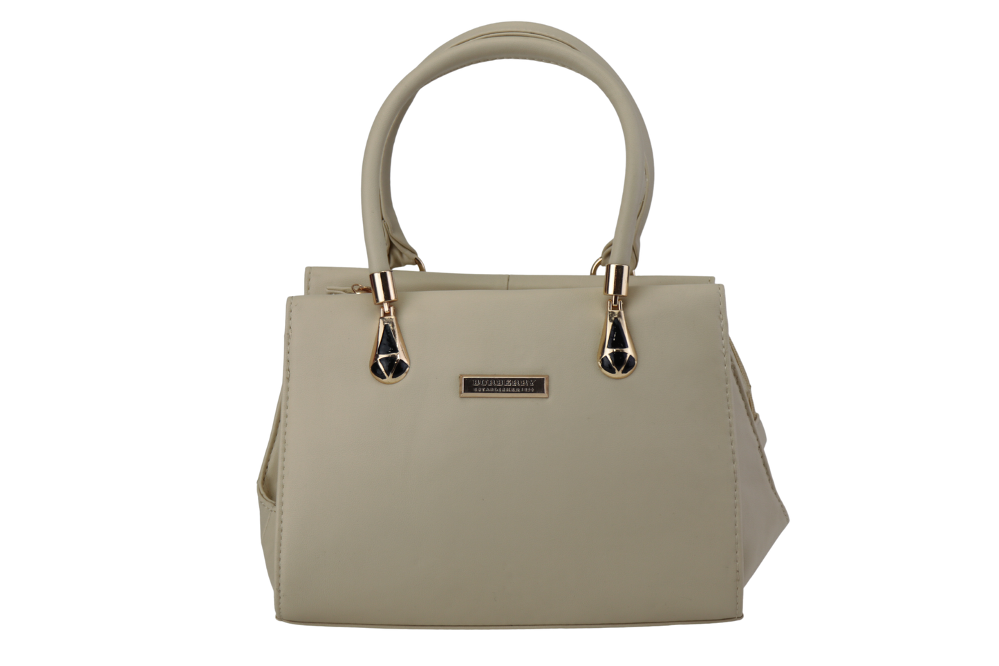 Women's PU Leather Handbag with Gold Strap and Handles