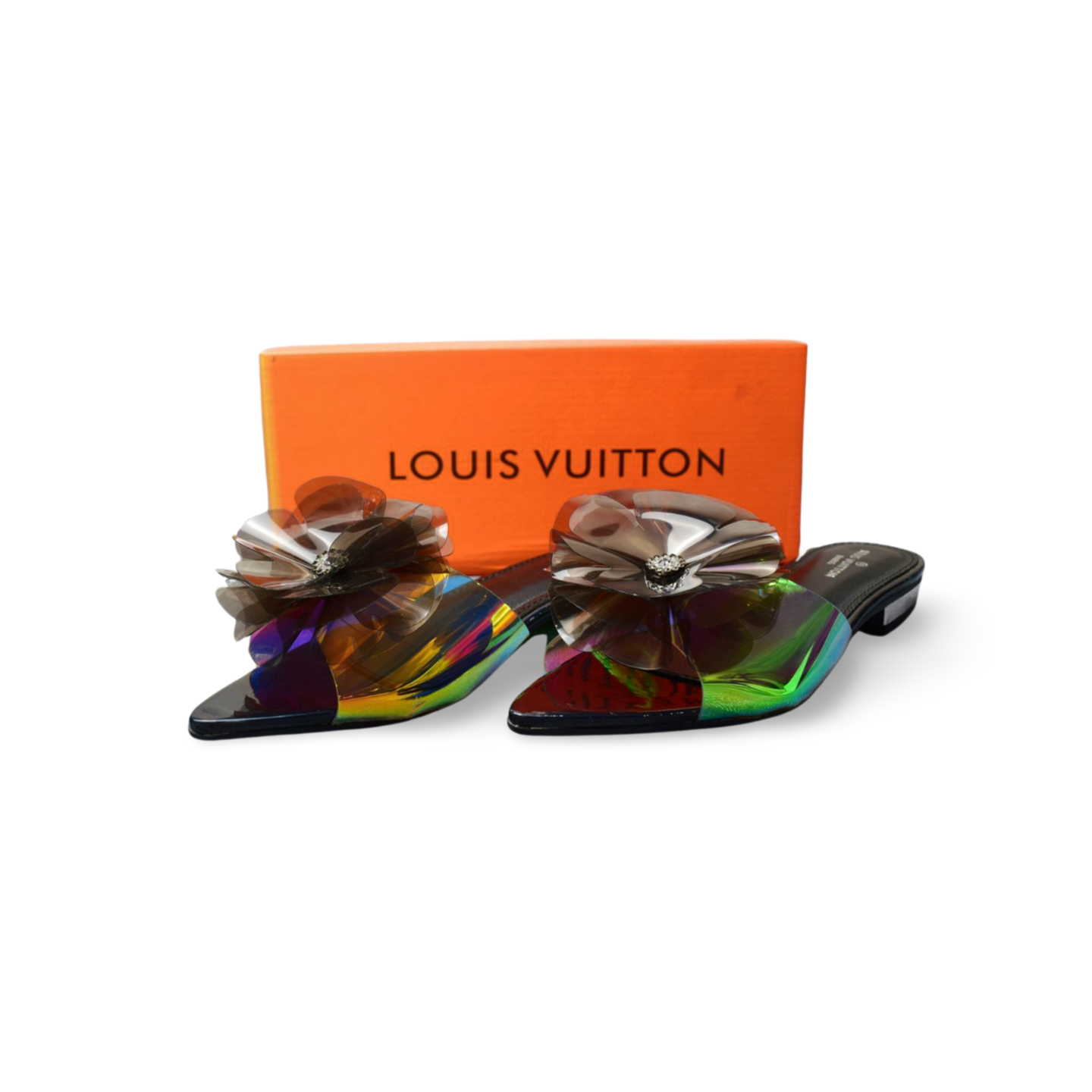 Louis Vuitton Transparent Shoes Holographic Low Heel in Pakistan
