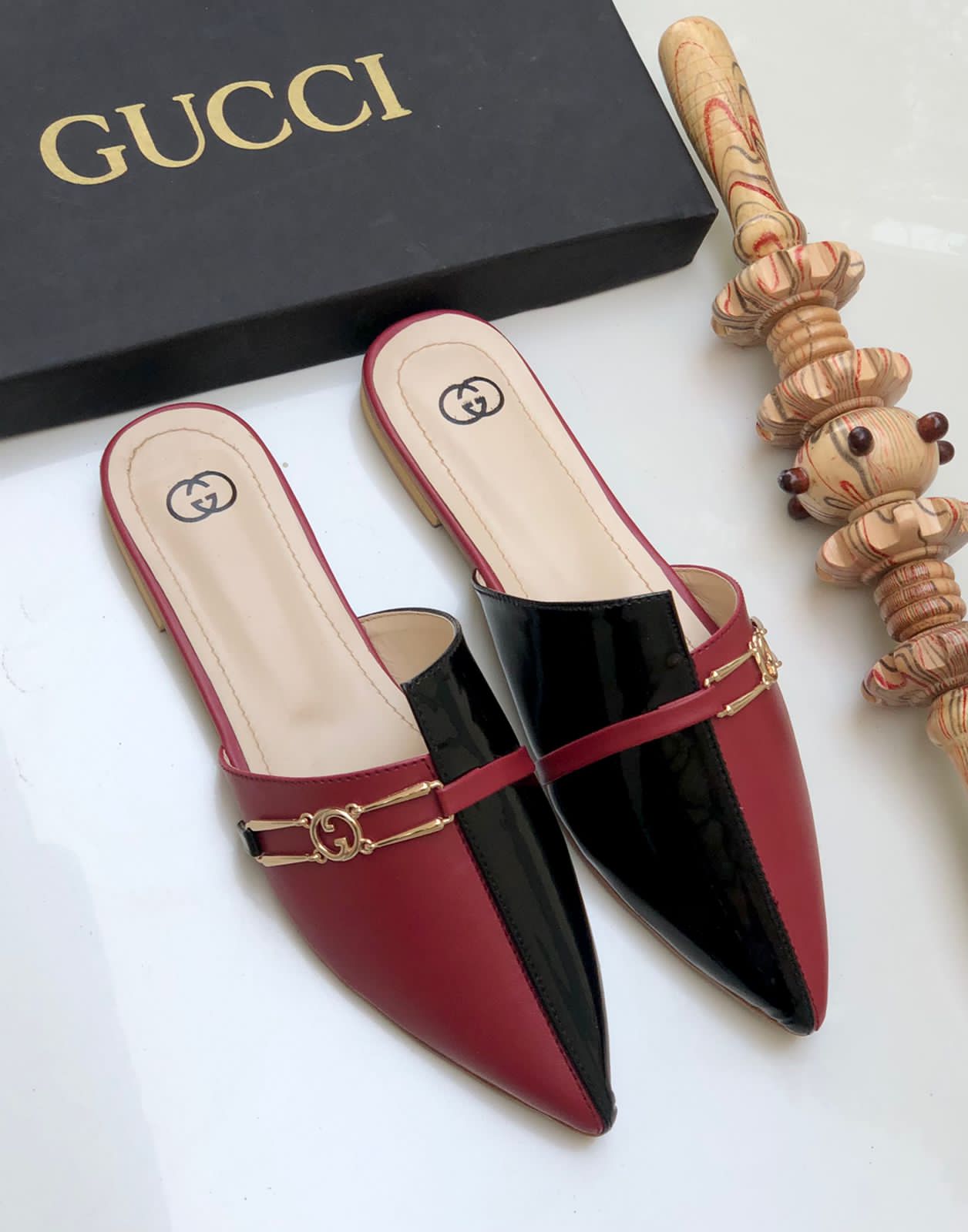 etisk gullig Hykler Gucci Women Slipper Low Heels Loafers Leather Shoes Pakistan – Stylon