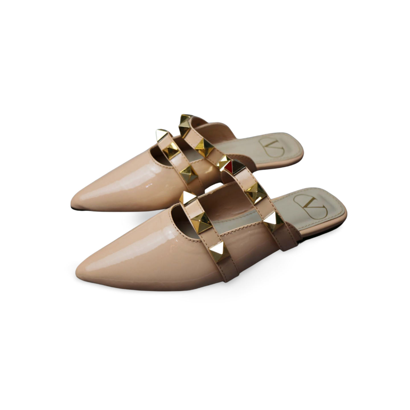 Branded Roman Stud Mules Ladies Flat Shoes for Women