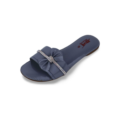 Comfortable Women's Bow Rhinestone Sandals Flat Summer Shoes