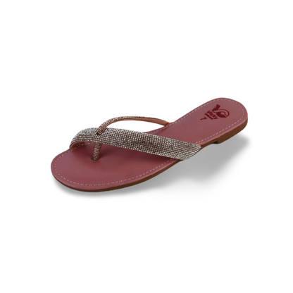Women's Rhinestone Strap Flip Flops - Comfortable and Stylish Summer Sandals