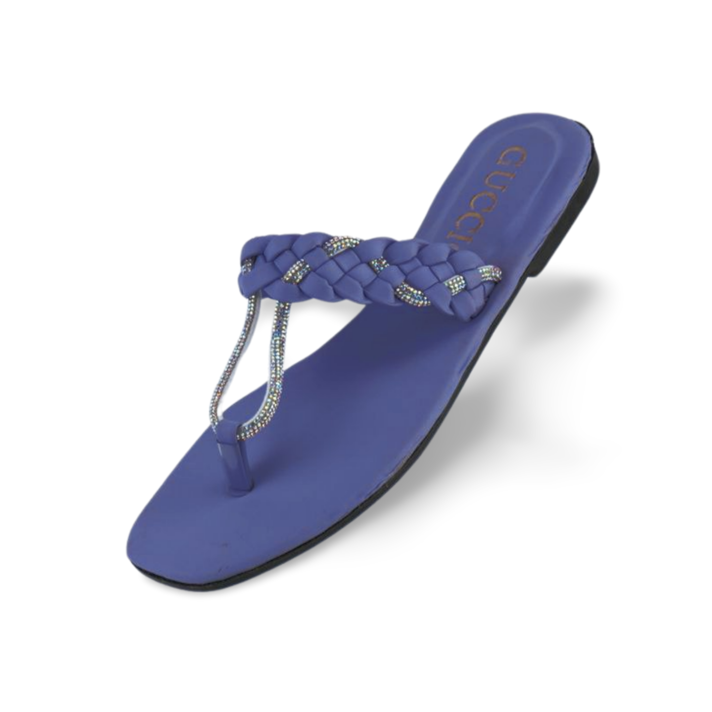 Women's Rhinestone and Braided Strap Sandals