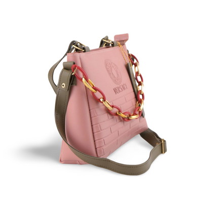 Stylish Small Chain Shoulder Bag with Gold-Tone Chain Strap