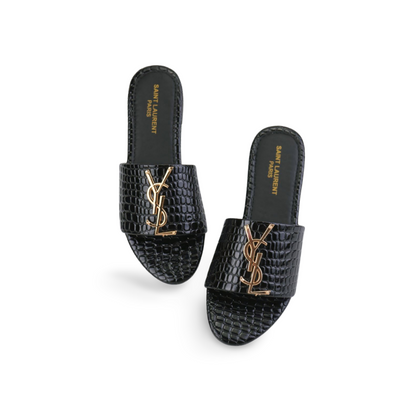 Designer White Sandals with Gold Brand Logo buckle