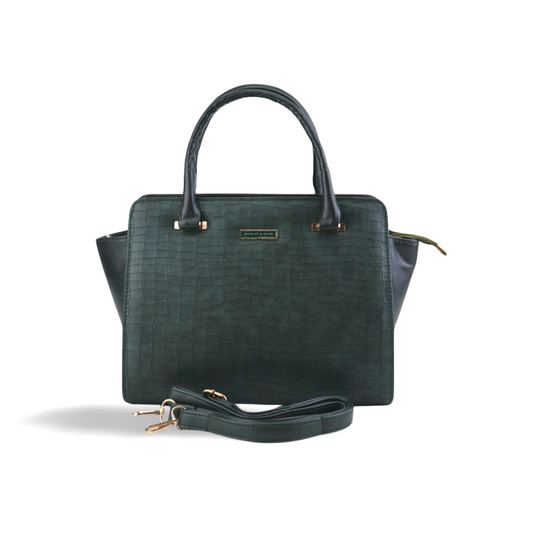 Charles and keith Croc Skin Handbag with Strap: Perfect for Any Occasion