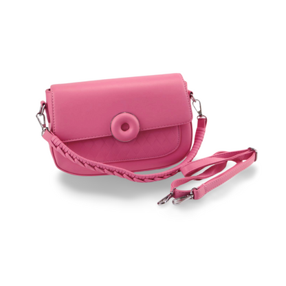 Crossbody Bag with Braided Strap and Ring Detail