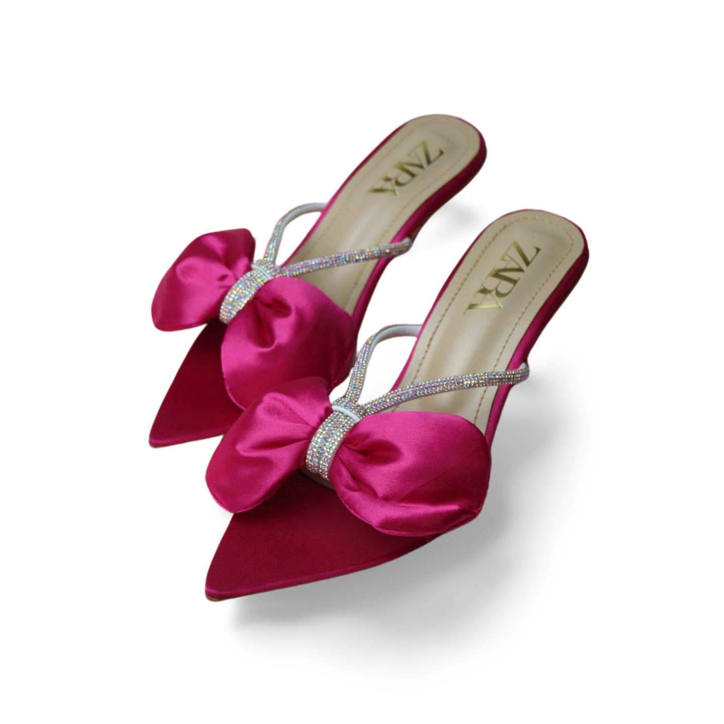 Velvet Bow Tie Court Shoes for Women