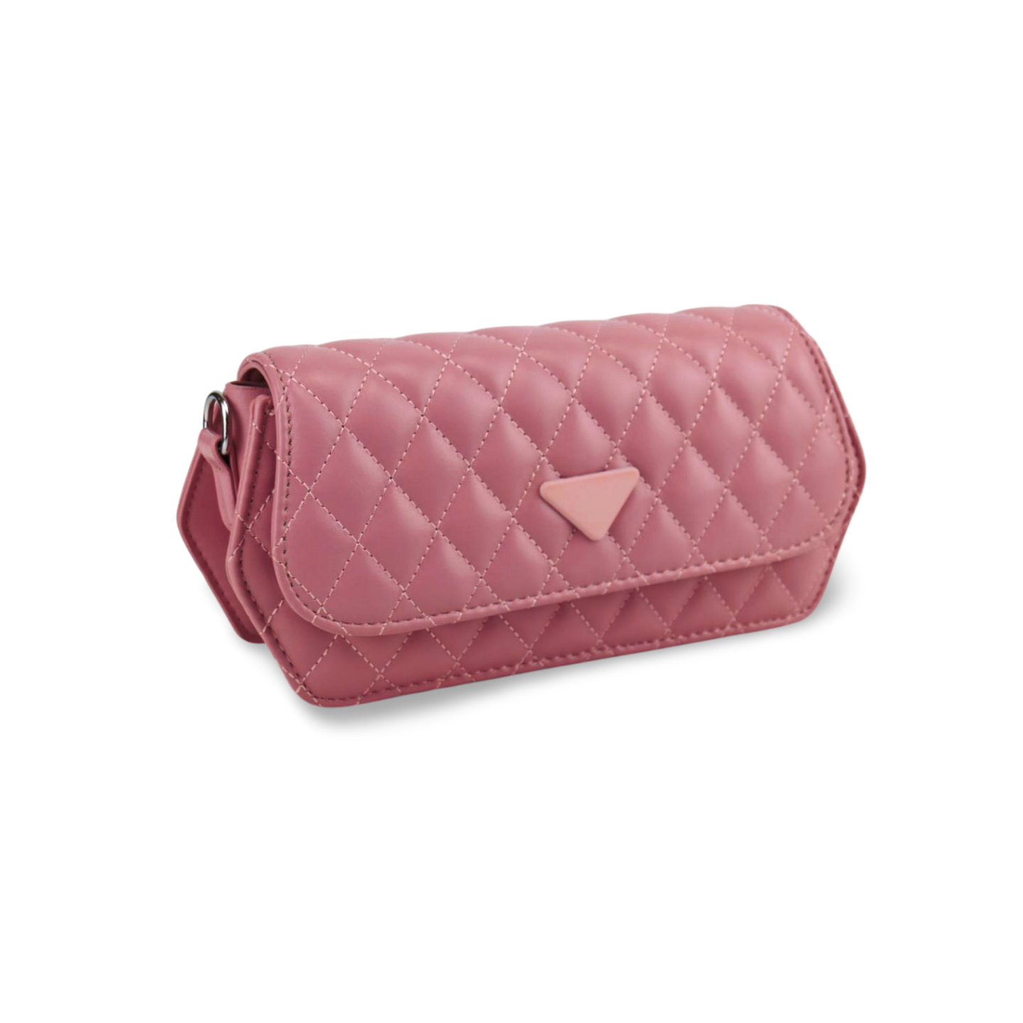 Lingge Embroidered Quilted Crossbody Bag with Chain Strap
