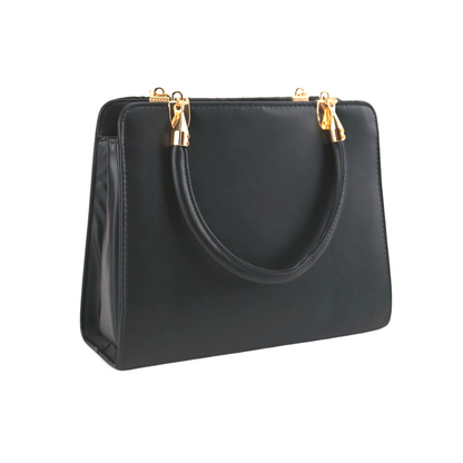 Stylish Satchel Handbag with Chic Pearl and Pom Pom Accents