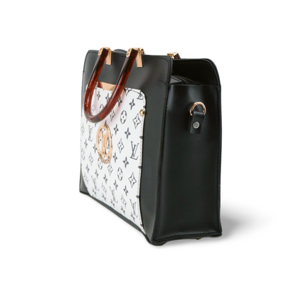 Stylish Top Handle Tote Bag with Detachable Pouch