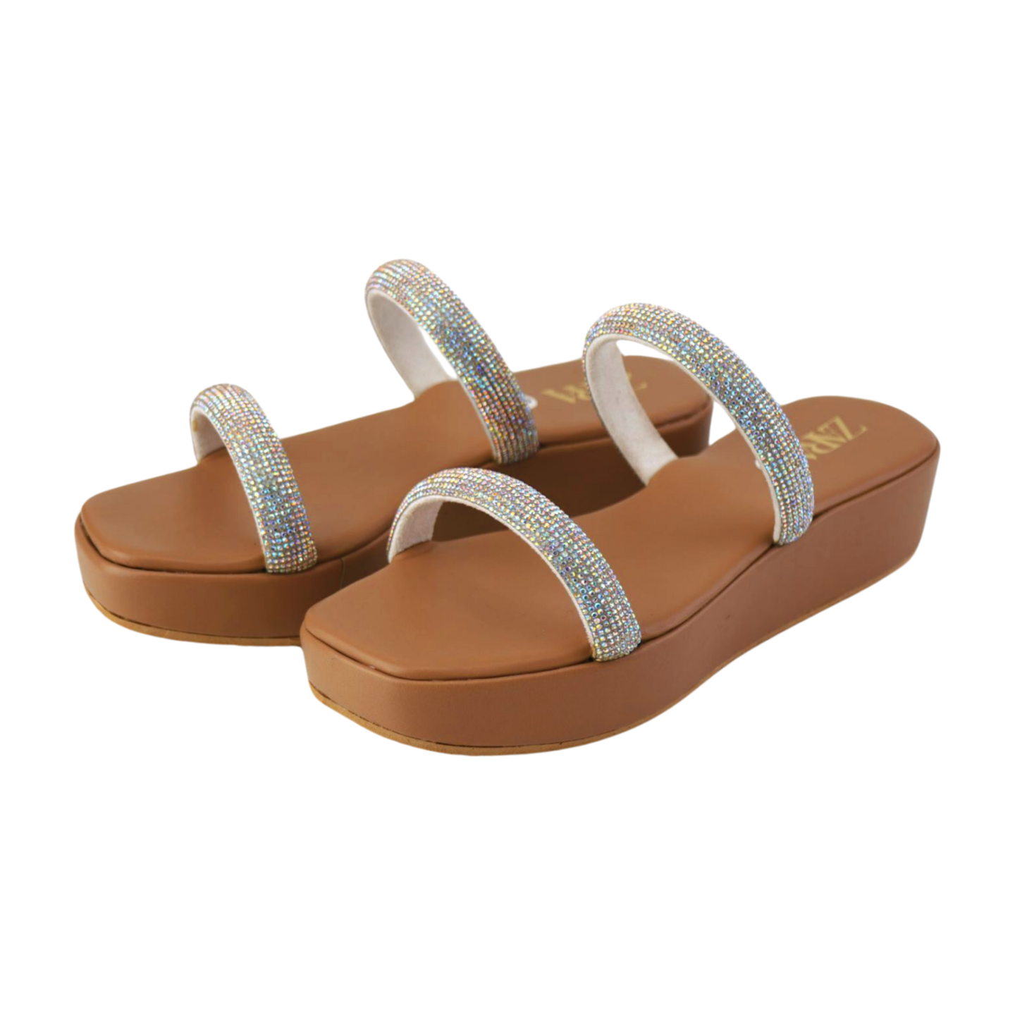 Comfortable and Stylish Rhinestone Mesh Wedge Heel Sandals For Women