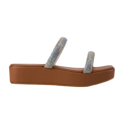 Comfortable and Stylish Rhinestone Mesh Wedge Heel Sandals For Women