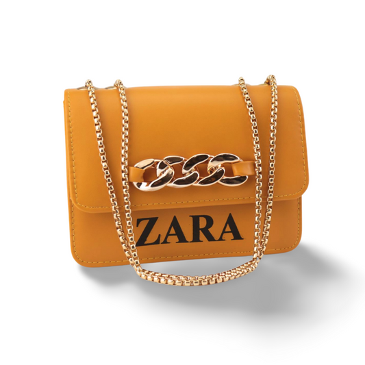 Zara Gold Chain Shoulder Bag with Shoulder Chain - Stylish and Luxurious