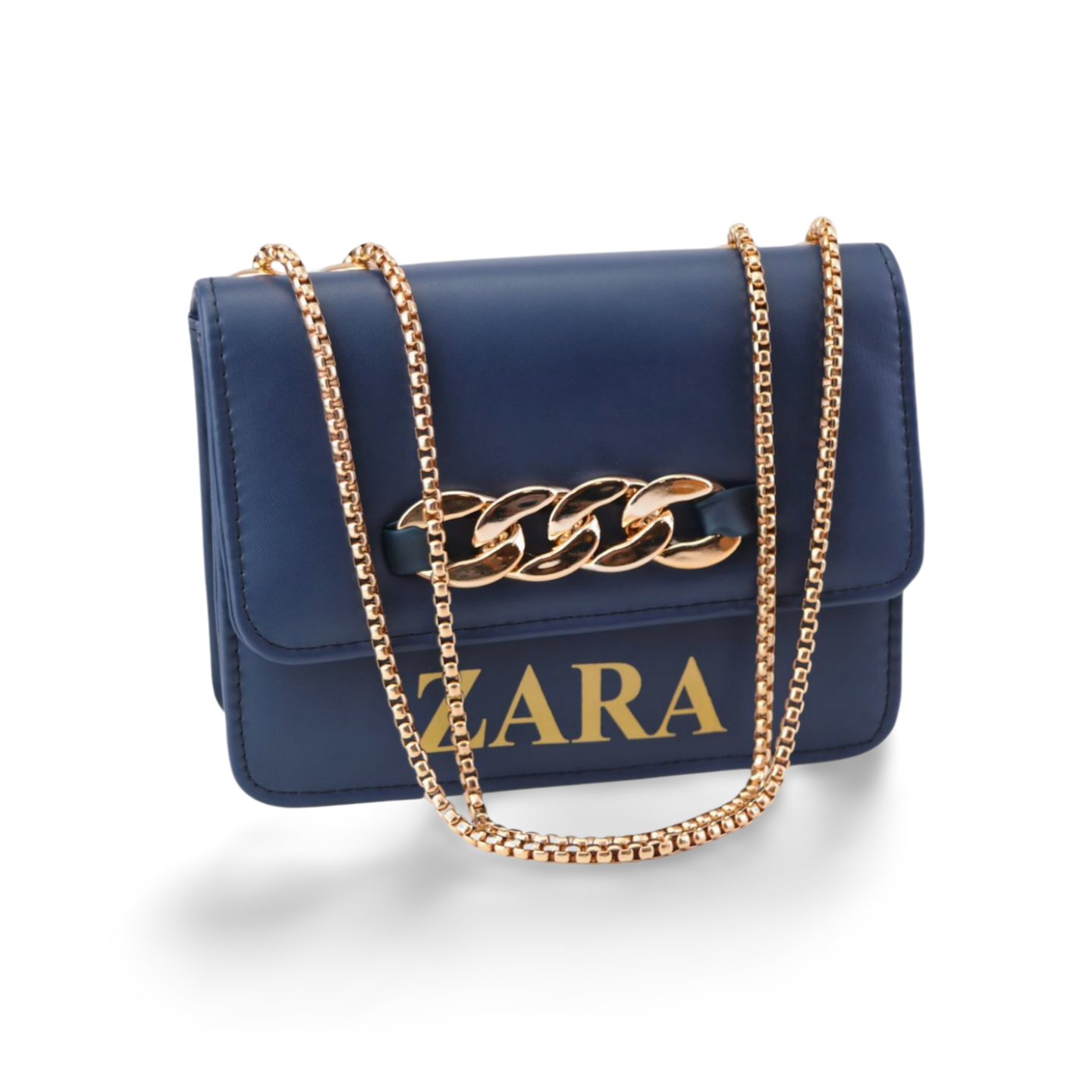Gold Chain Shoulder Bag with Shoulder Chain - Stylish and Luxurious
