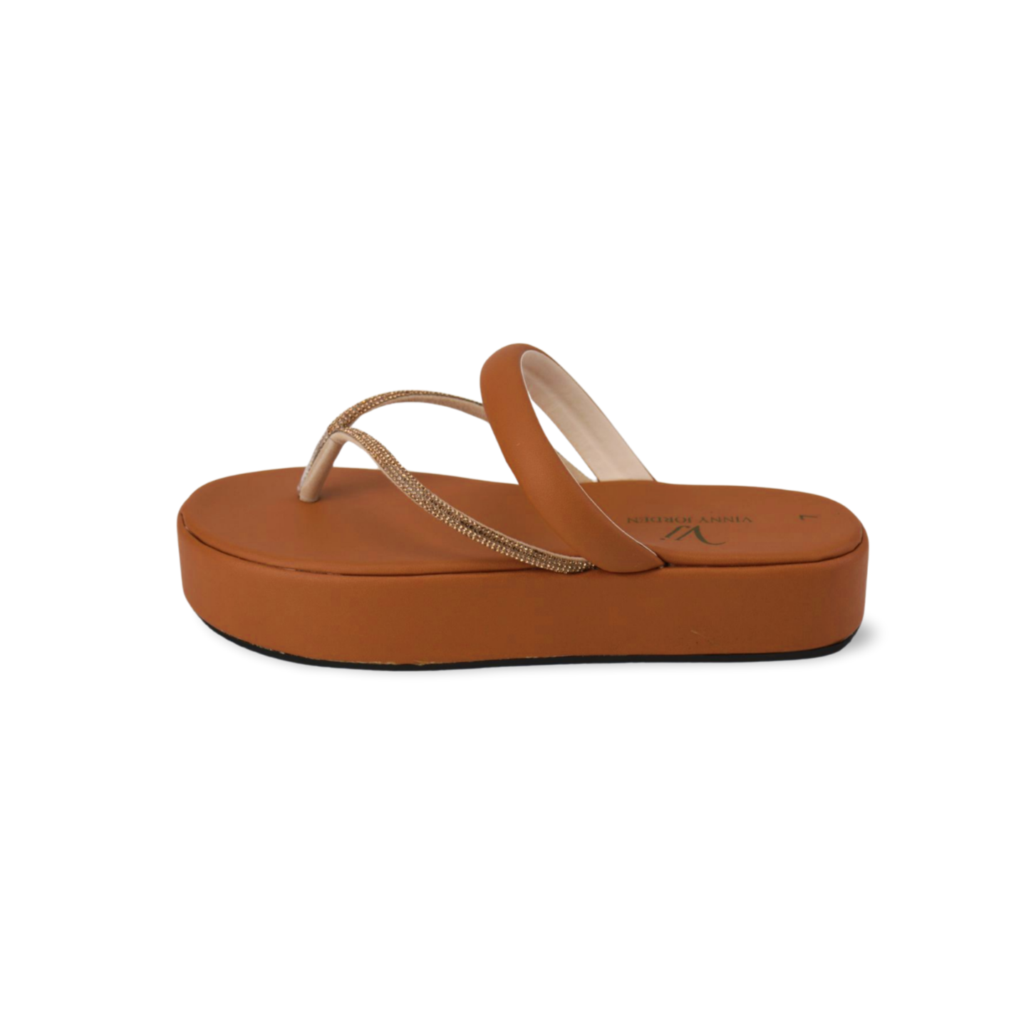Flip Flops for Women - Rhinestone Strap Wedge Flip Flops Sandals  - Summer Shoes