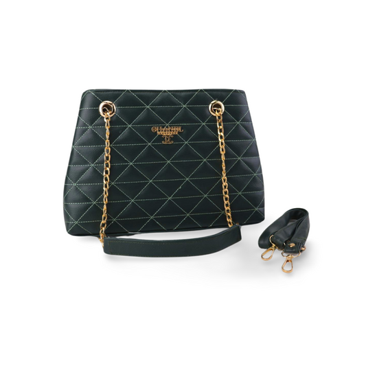 Women's Chanel Grid Quilted PU Handbag Solid Color Chain Shoulder Bag
