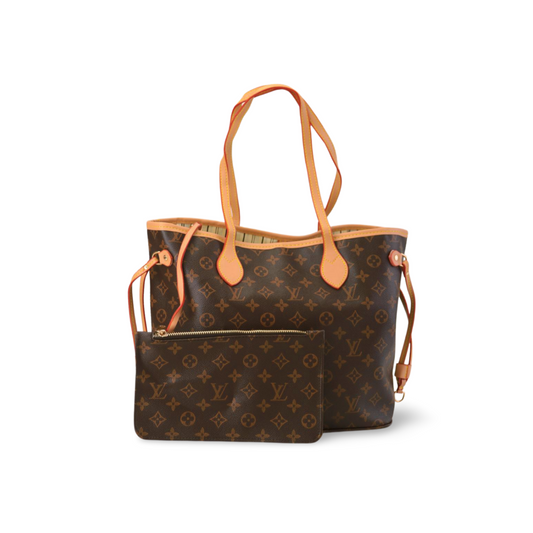 Louis Vuitton Neverfull Tote Bag with Pouch