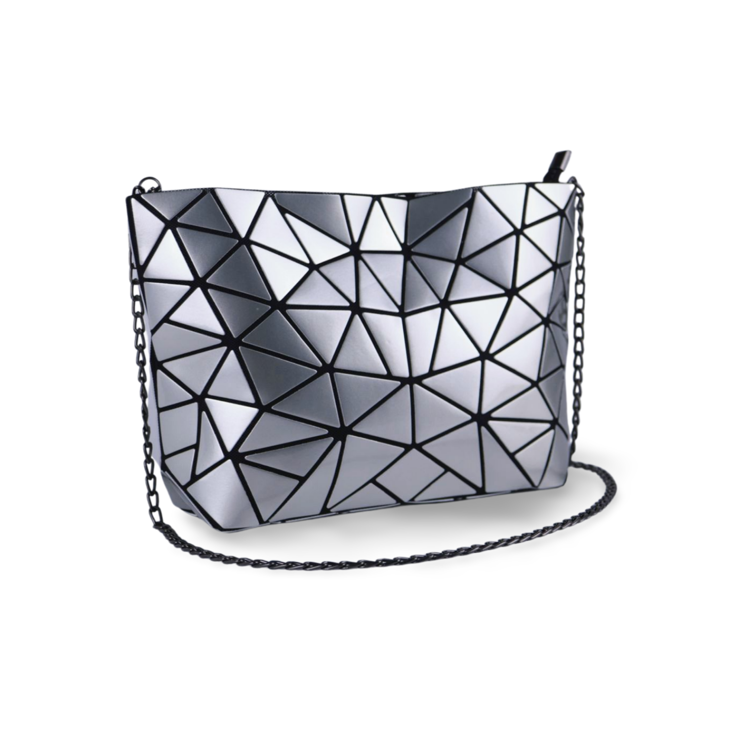 High-Quality Luminous Geometric Holographic Crossbody Bag With Chain for Women