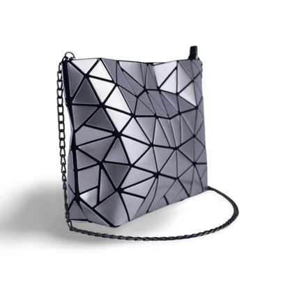 High-Quality Luminous Geometric Holographic Crossbody Bag With Chain for Women